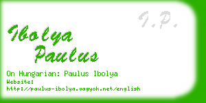 ibolya paulus business card